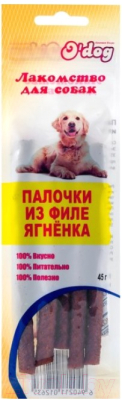 Лакомство для собак O'dog Палочки из филе ягненка - фото