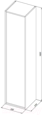 Шкаф-пенал для ванной Aquanet Lino 35 / 295038