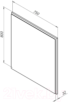 Комплект мебели для ванной Aquanet Lino 75 / 302537