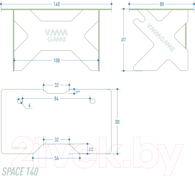 Геймерский стол Vmmgame Space 140 Dark Grey / ST-3BGY