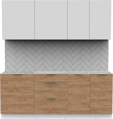 Готовая кухня Интермебель Микс Топ-5 2.0м без столешницы - фото