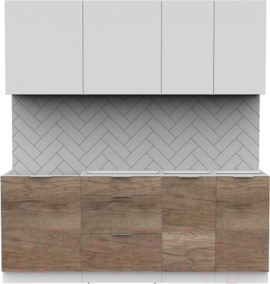 Готовая кухня Интермебель Микс Топ-5 2.0м без столешницы - фото