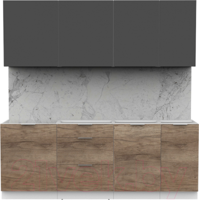 Готовая кухня Интермебель Микс Топ-6 2.1м без столешницы - фото