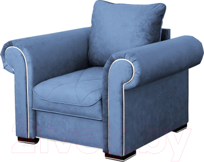 Кресло мягкое Мебельград Цезарь Стандарт (лана синий) - фото