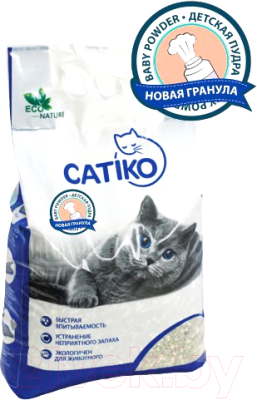 Наполнитель для туалета Catiko Комкующийся 3.9кг/5.5л - фото