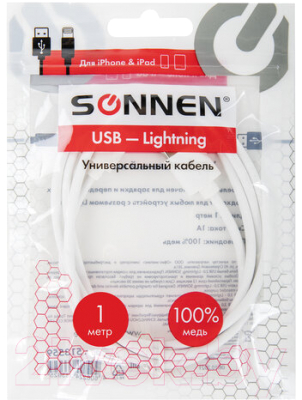 Кабель Sonnen USB 2.0-Lightning / 513559