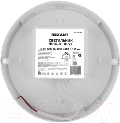 Светильник ЖКХ Rexant Круг ЖКХ-01 / 607-260