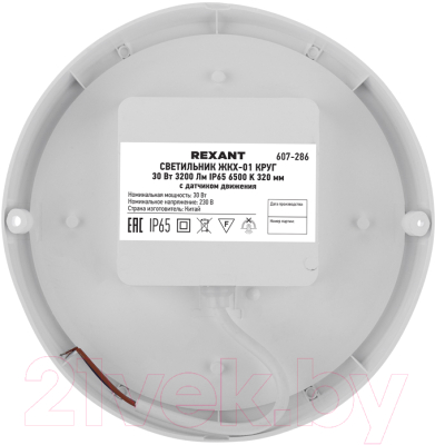 Светильник ЖКХ Rexant Круг ЖКХ-01 / 607-286