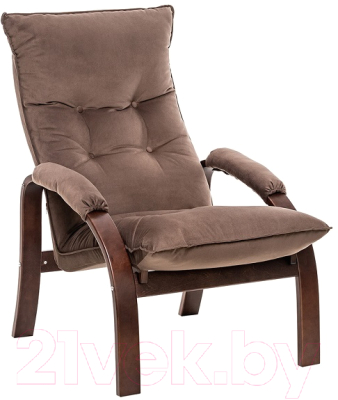 Кресло мягкое Импэкс Левада (орех текстура/V 23) - фото