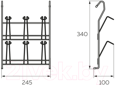 Держатель кружек на рейлинг Lemax YJ-G508