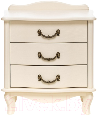 Прикроватная тумба Импэкс Джульетта 3 ящика (дуб шампань) - фото