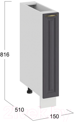 Шкаф карго ТриЯ Лина 1Н15К (белый/графит)