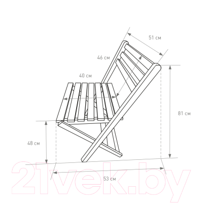 Стул складной Dyatel Раскладной (цвет дуб)