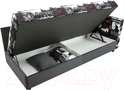 Тахта KRONES Эллада (велюр рисунок/серый)