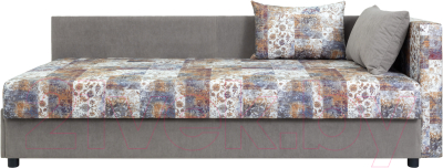 Тахта KRONES Эллада (велюр рисунок/светло-серый) - фото