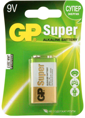 Батарейка GP Batteries Super 6LR61 Крона 1604A-5CR1/5V1 - фото