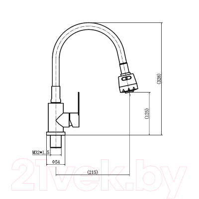 Смеситель Fashun A54101 + N7340