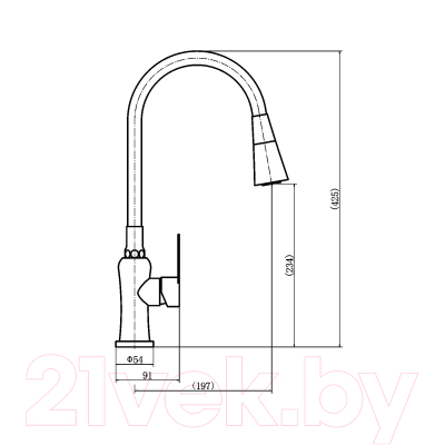 Смеситель Fashun A54801 + N7350