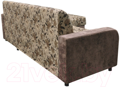 Диван угловой Домовой Норманн 4УС (Provance 401/Brown Light 10)