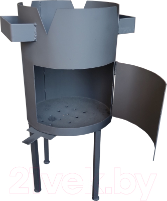 Печь-мангал Станкоинструмент Для казана c дверцей и регулировкой тяги (8-10л) - фото