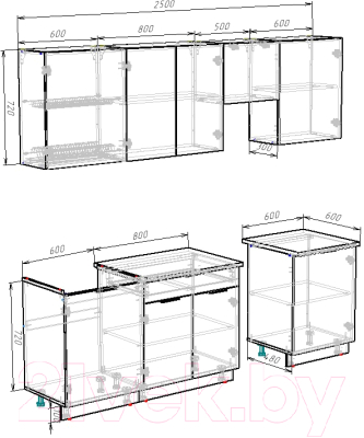 Готовая кухня ВерсоМебель Эко-1 2.5