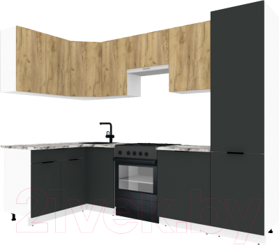 Готовая кухня ВерсоМебель Эко-1 1.4x2.6 левая - фото