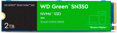 SSD диск Western Digital Green NVMe 2TB (WDS200T3G0C) - фото