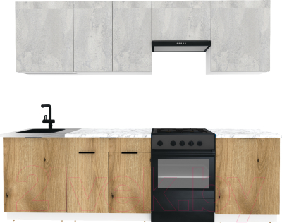 Готовая кухня ВерсоМебель Эко-1 2.5 - фото