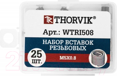 Набор резьбовых вставок Thorvik M5x0.8 WTRI508 - фото