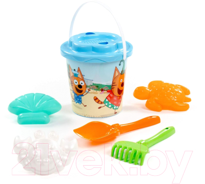 Набор игрушек для песочницы Полесье Три кота и море приключений №5 / 91949 - фото
