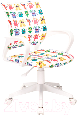 Кресло детское Бюрократ Burokids 1W / 1687096 (белый/пластик белый) - фото