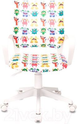 Кресло детское Бюрократ Burokids 1W / 1687096 (белый/пластик белый)