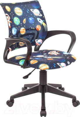 Кресло детское Бюрократ Burokids 1 / 1687099 (черный космонавт/пластик) - фото