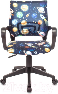 Кресло детское Бюрократ Burokids 1 / 1687099 (черный космонавт/пластик)