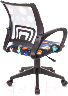 Кресло детское Бюрократ Burokids 1 / 1687099 (черный космонавт/пластик)