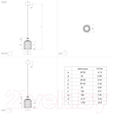 Потолочный светильник Eglo Chisle 43527