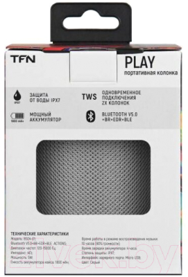 Портативная колонка TFN TWS Play / TFN-BS04-01GR
