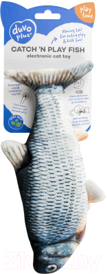 Игрушка для кошек Duvo Plus Танцующая рыбка / 12843/DV