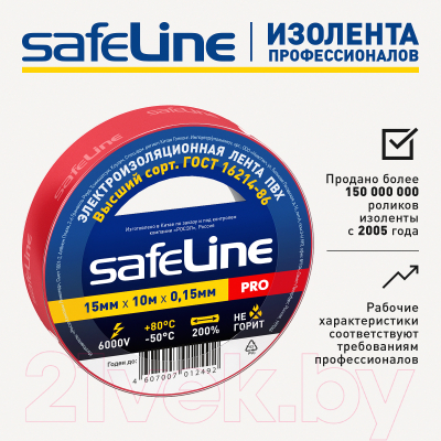 Набор изолент Safeline 15ммx10м 9357