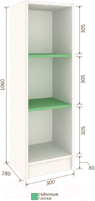 Стеллаж Кортекс-мебель Бинго 30x106