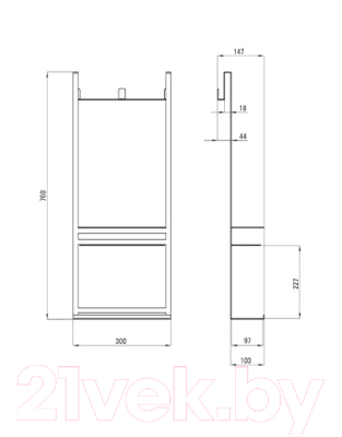 Полка для ванной Deante Mokko Nero ADM A54K