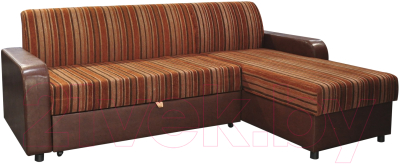 Диван угловой Домовой Норманн 4УС (Milano 7412/Pepper Carlos Brown) - фото