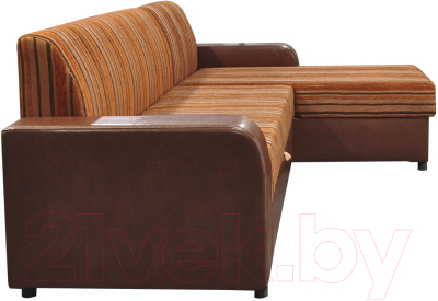 Диван угловой Домовой Норманн 4УС (Milano 7412/Pepper Carlos Brown)