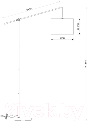 Торшер Arte Lamp Dylan A4054PN-1PB