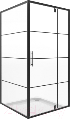 Душевой уголок Niagara Nova NG-0200-08 Black 100x100 - фото