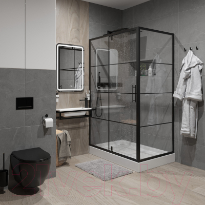 Душевой уголок Niagara Nova NG-0220-08 Black 120x80