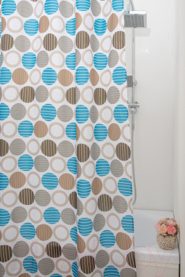Шторка-занавеска для ванны Primanova Dots D-18592