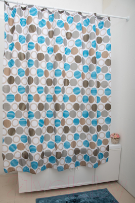 Шторка-занавеска для ванны Primanova Dots D-18592