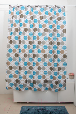 Шторка-занавеска для ванны Primanova Dots D-18592