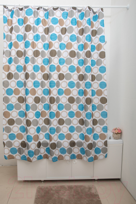 Шторка-занавеска для ванны Primanova Dots D-18592